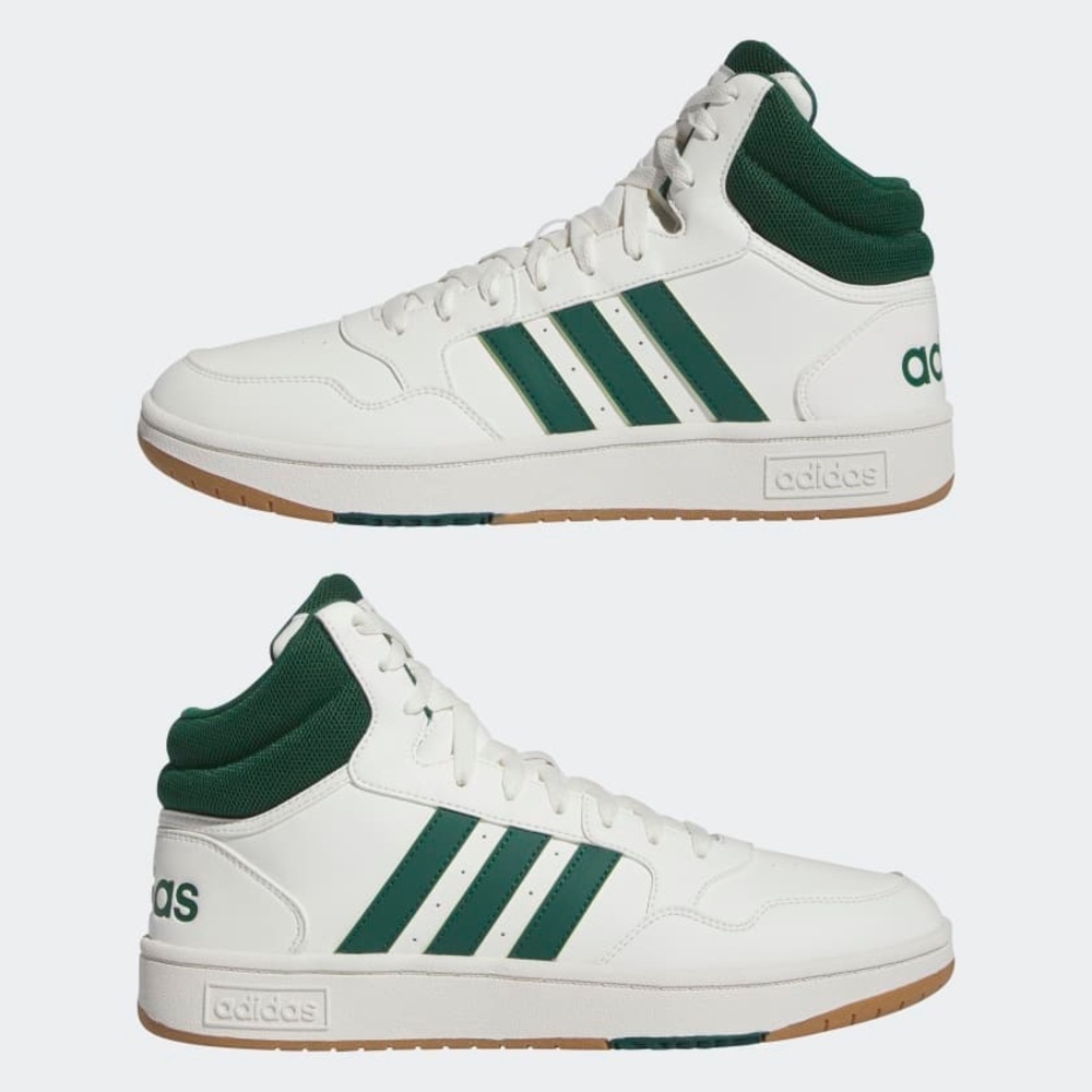 New with Damaged Box Adidas Men's White and Green High-Top Sneakers Size 10 - Picture 7 of 13